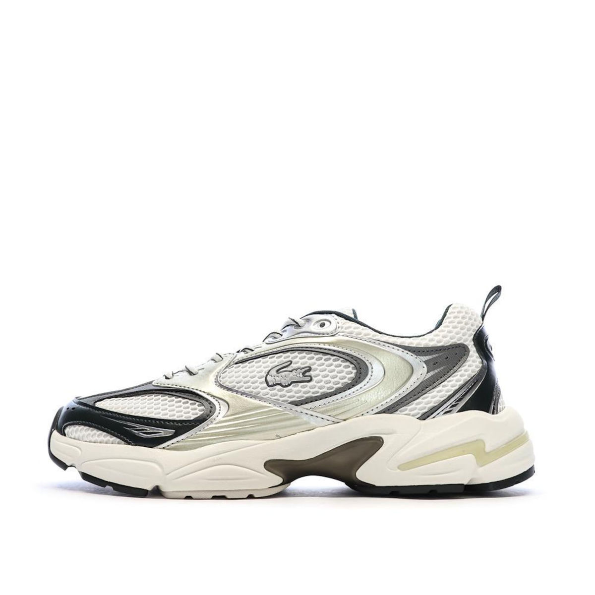 Lacoste Baskets Blanc/Vert/Doré Homme Lacoste Storm 96 2k