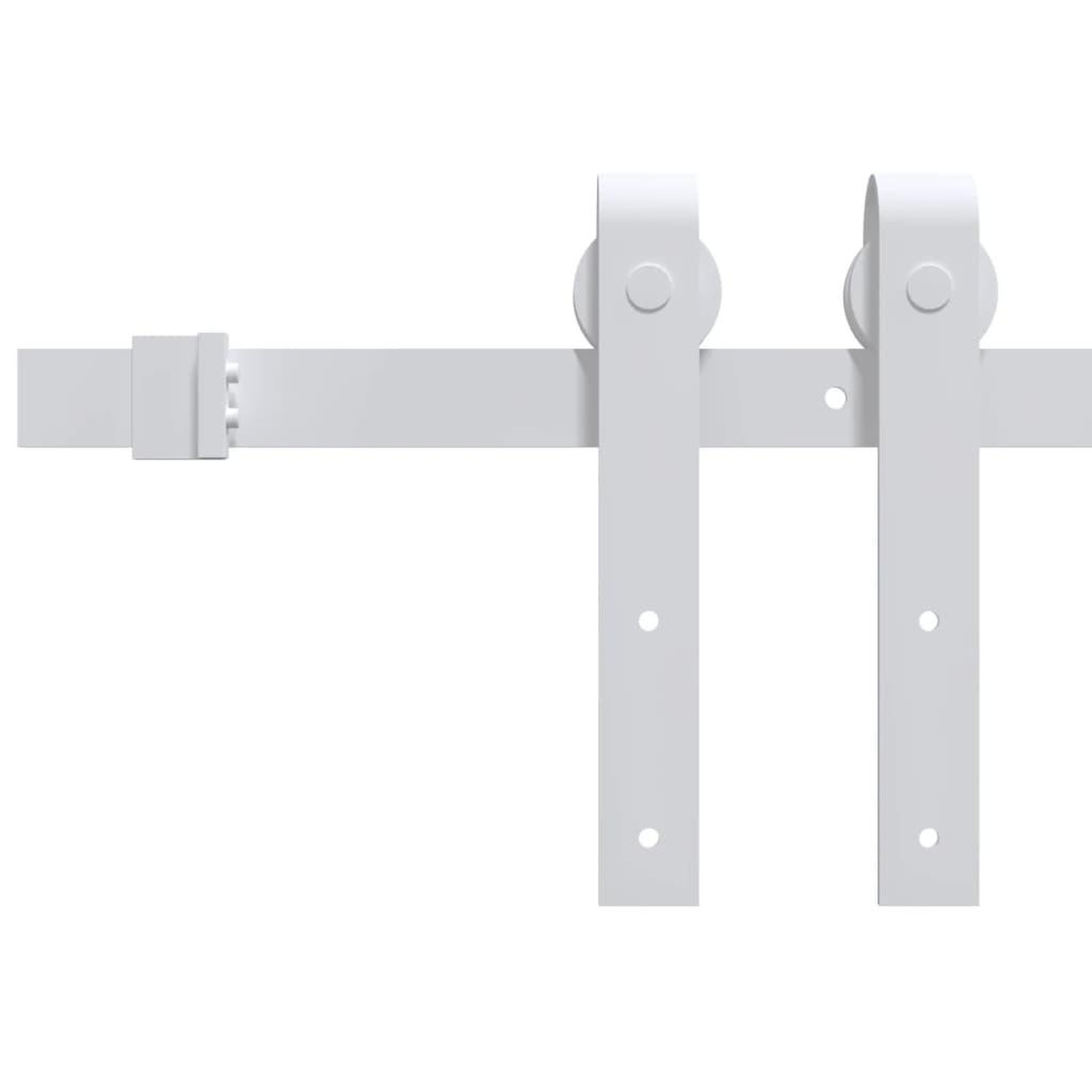 Voir la diapositive 3 : VIDAXL Kit de quincaillerie de porte coulissante 183 cm Acier Blanc