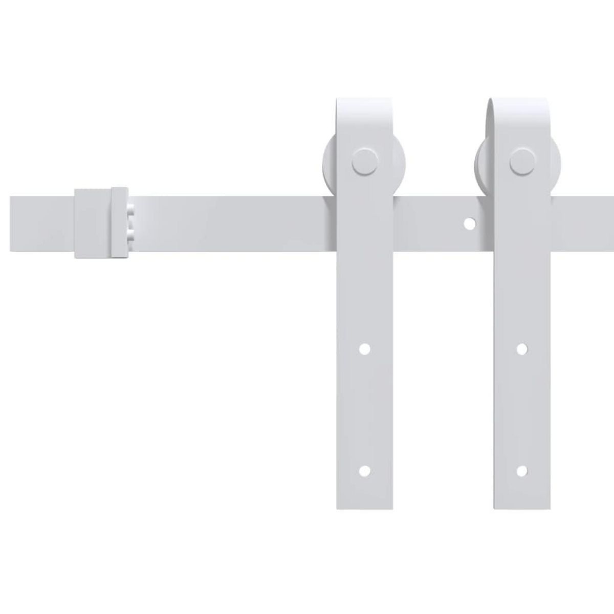 VIDAXL Kit de quincaillerie de porte coulissante 183 cm Acier Blanc