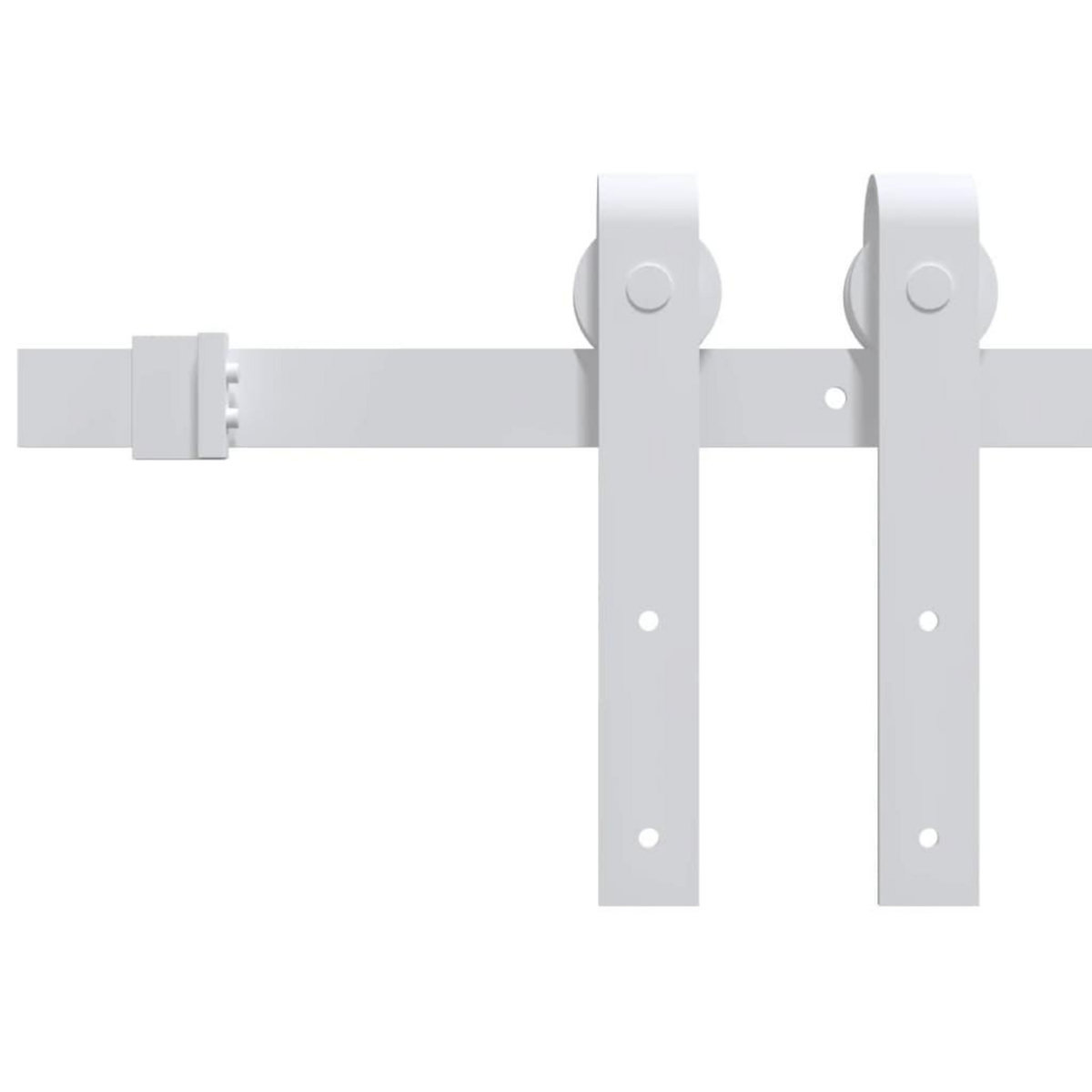 VIDAXL Kit de quincaillerie de porte coulissante 183 cm Acier Blanc