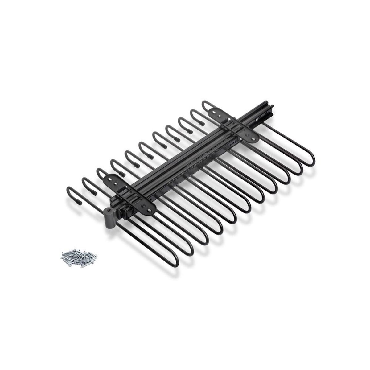 EMUCA SRL Porte-pantalons extractible -  11 tiges -  guides d'extraction totale -  Acier -  Titane