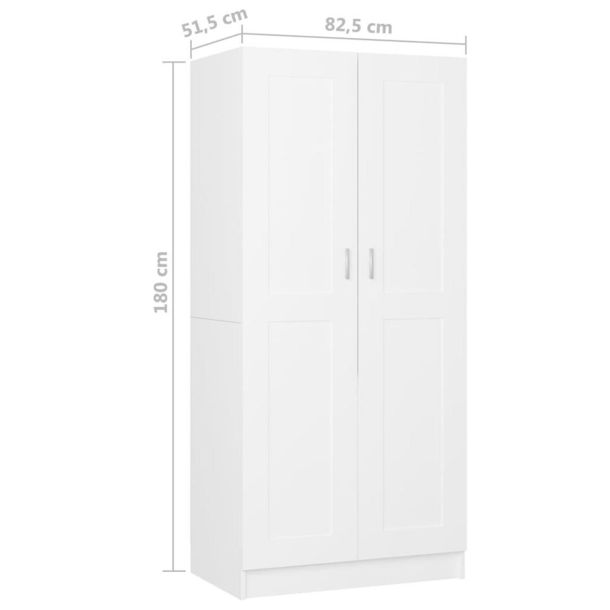 VIDAXL Garde-robe Blanc 82,5x51,5x180 cm Agglomere