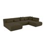 Voir la diapositive 2 : LISA DESIGN Onyx - canapé panoramique d'angle droit - 7 places - en tissu mailles 3d