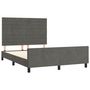 Voir la diapositive 4 : VIDAXL Cadre de lit sans matelas gris fonce 140x200 cm velours