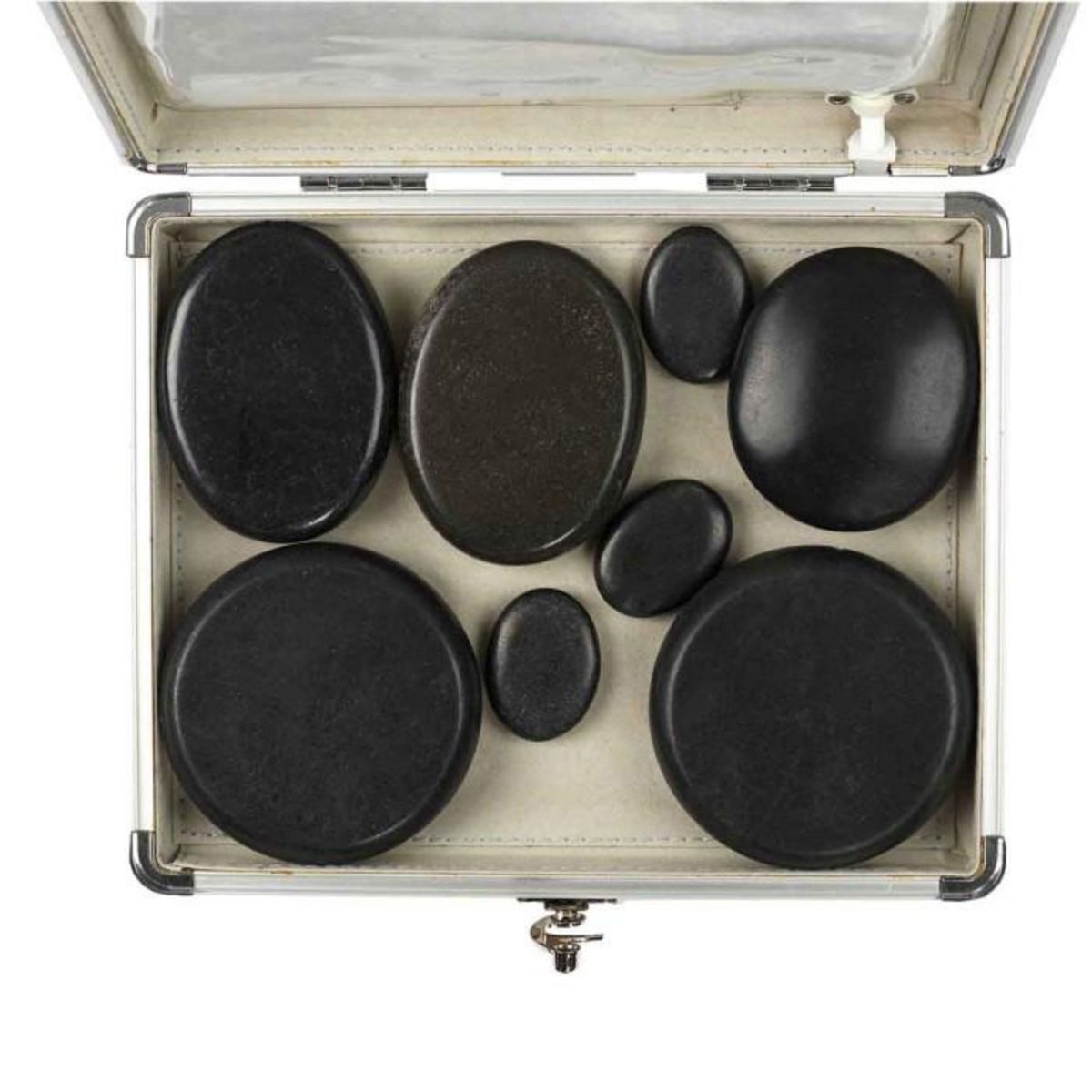 Paris Prix Mallette pour Massage  8 Pierres Chaudes  21cm Noir