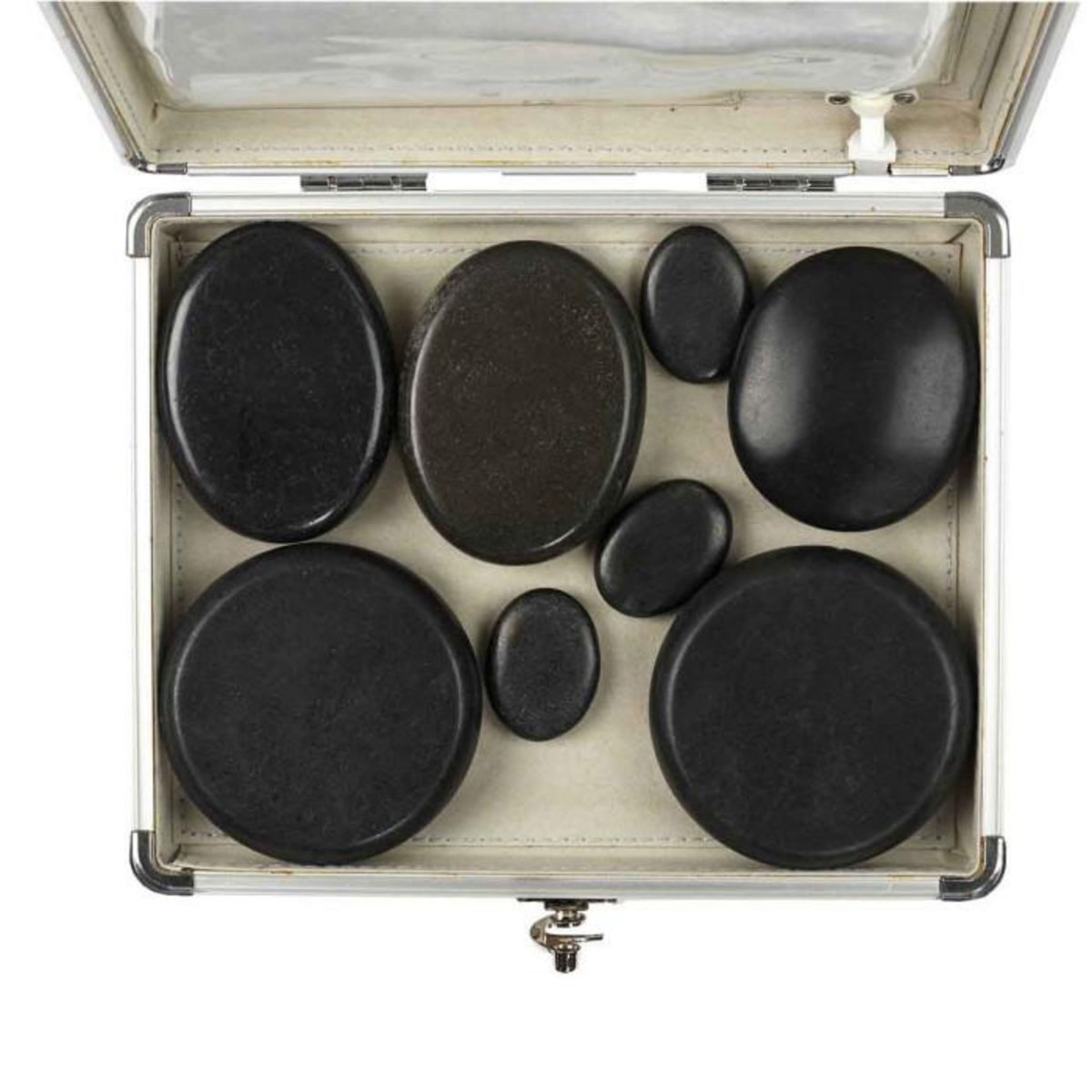 Paris Prix Mallette pour Massage  8 Pierres Chaudes  21cm Noir