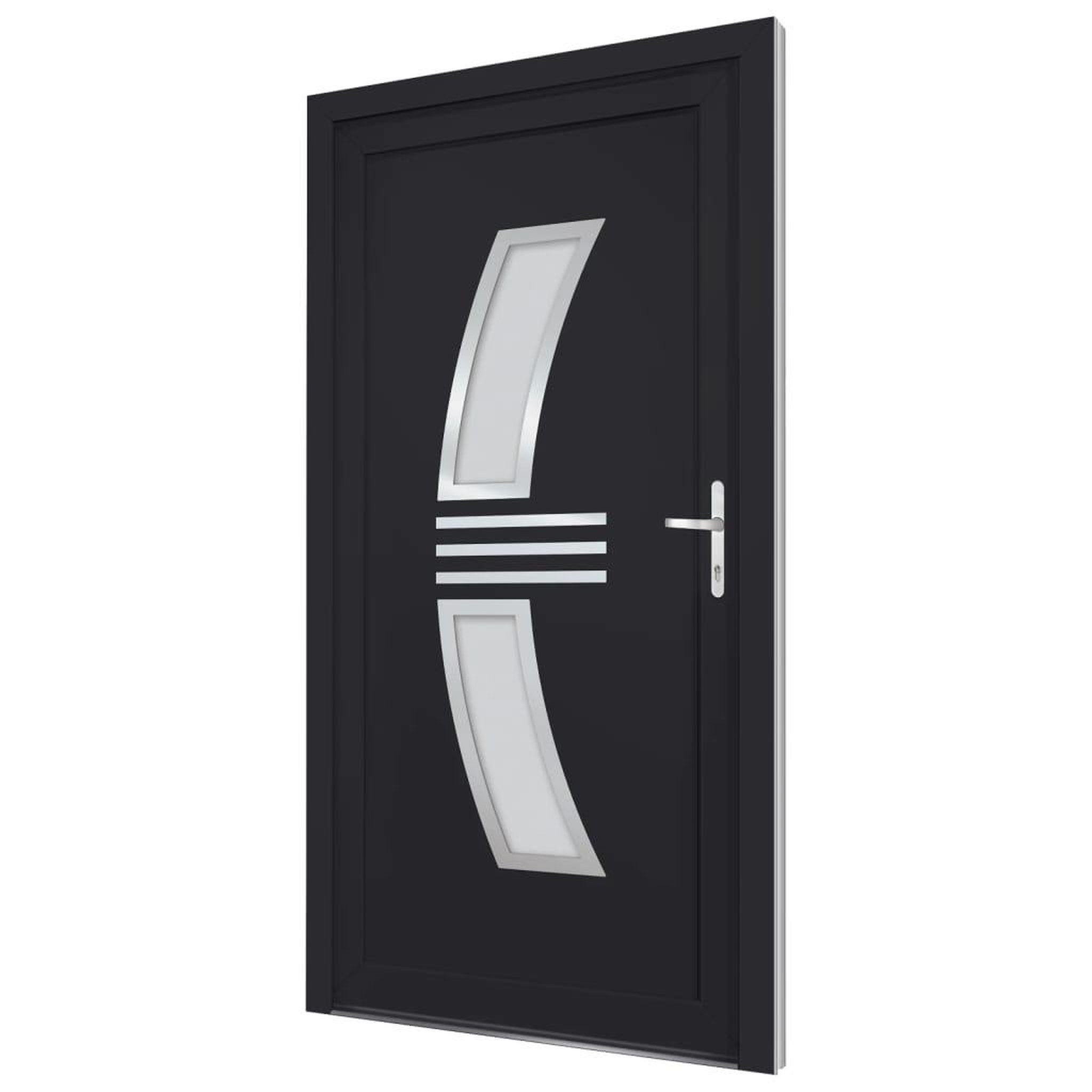 Voir la diapositive 3 : VIDAXL Porte d'entree anthracite 108x208 cm PVC