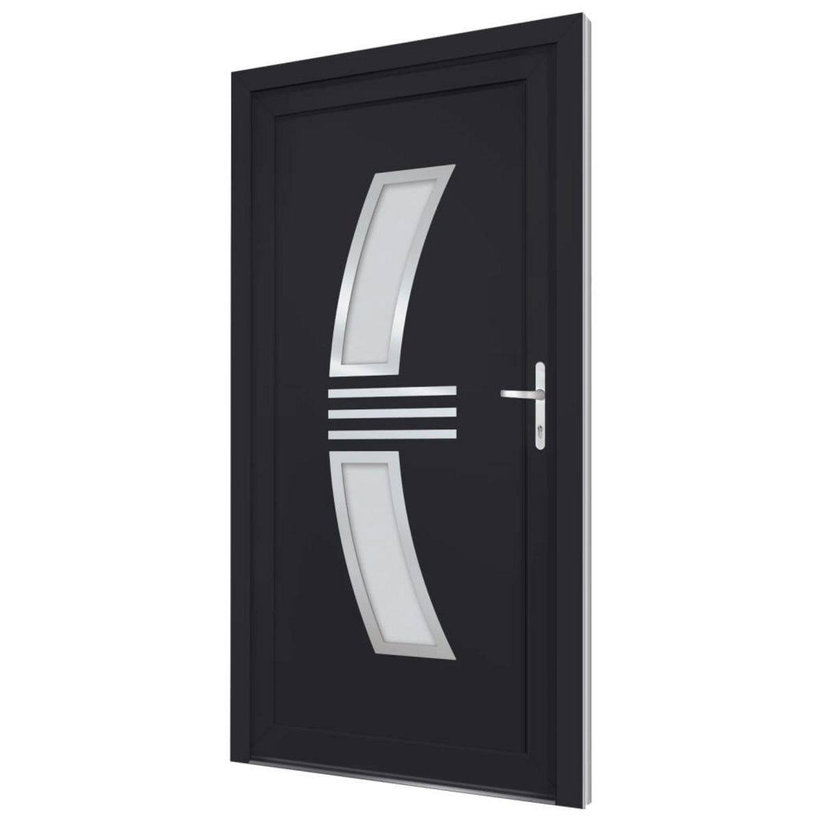 VIDAXL Porte d'entree anthracite 108x208 cm PVC