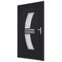 Voir la diapositive 3 : VIDAXL Porte d'entree anthracite 108x208 cm PVC