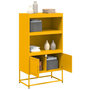 Voir la diapositive 5 : VIDAXL Buffet haut jaune moutarde 68,5x38,5x123,5 cm acier
