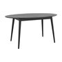 Voir la diapositive 1 : MAISON PAVANE Table ovale 6 personnes en bois noir 150 cm-Eddy