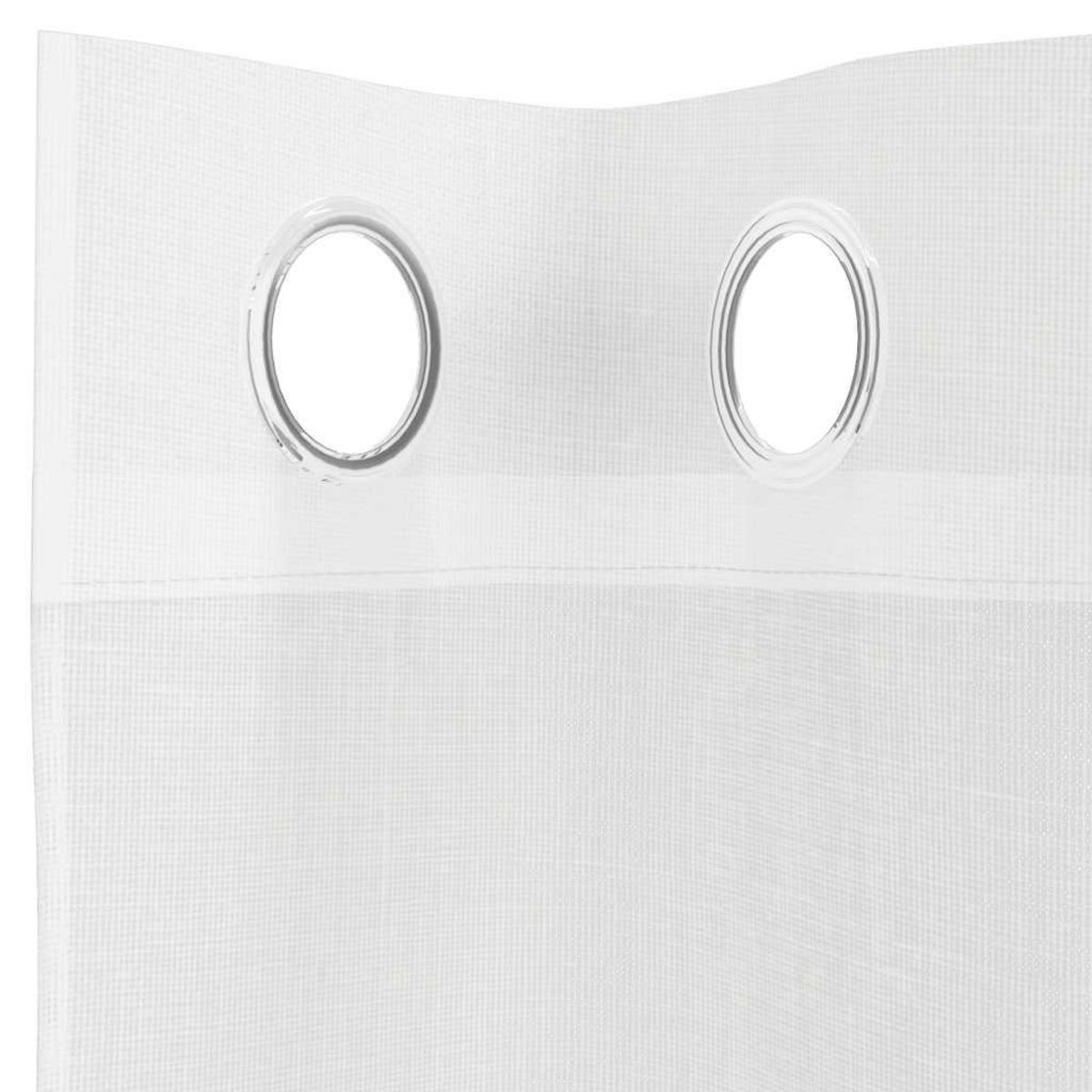 VIDAXL Rideaux en voile avec œillets 2 pcs blanc