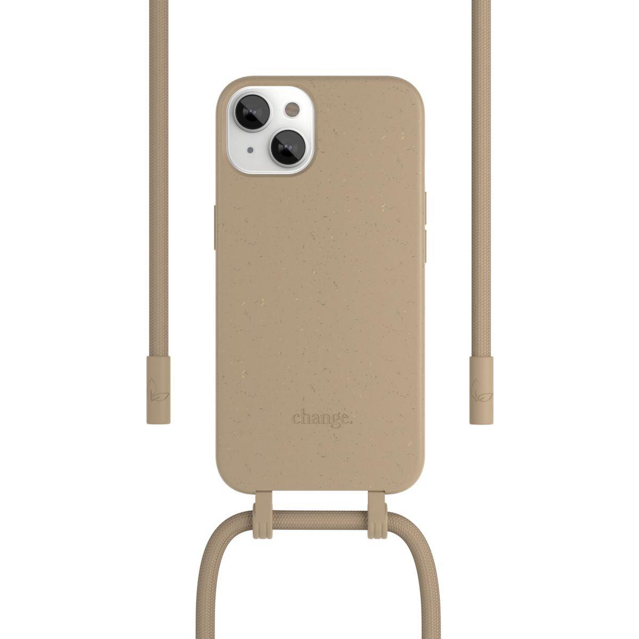 Voir la diapositive 2 : WOODCESSORIES Etui avec cordon iPhone 13 mini Tour de cou gris