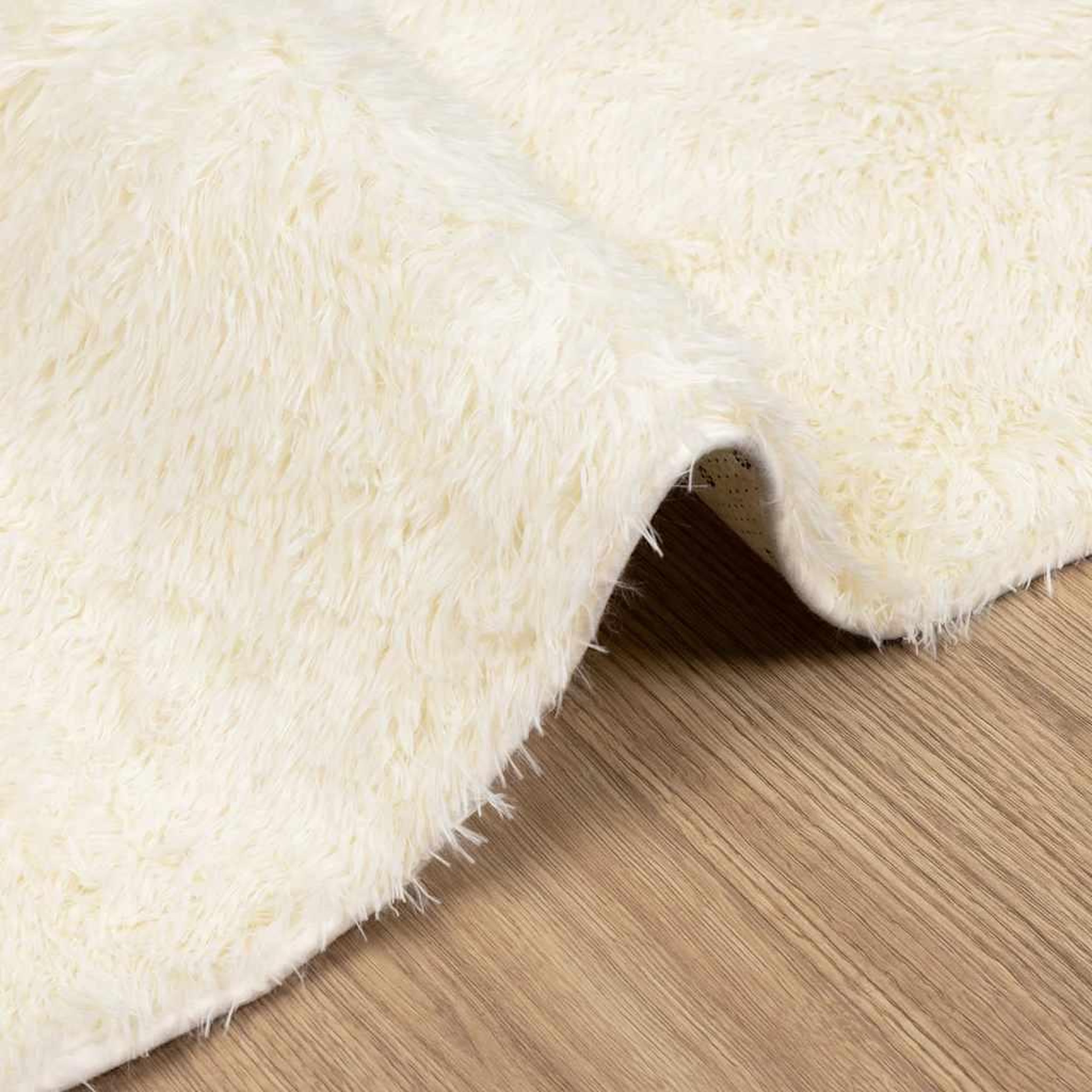 Voir la diapositive 5 : VIDAXL Tapis Shaggy a poils longs NAVARRA creme 60x100 cm polyester