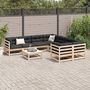 Voir la diapositive 3 : VIDAXL Salon de jardin 9 pcs bois de pin massif
