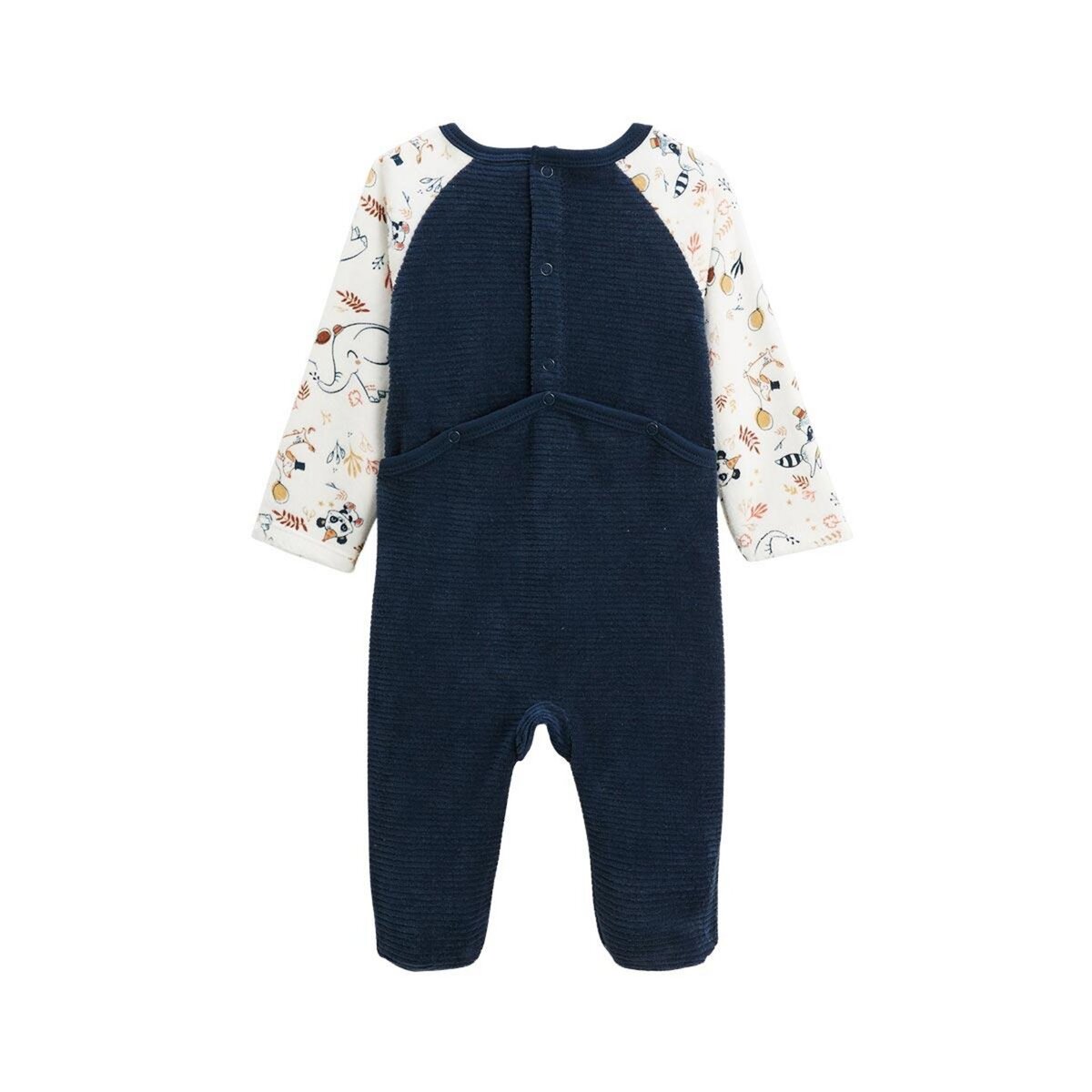 Petit Béguin Pyjama bébé en velours Cirque d'automne