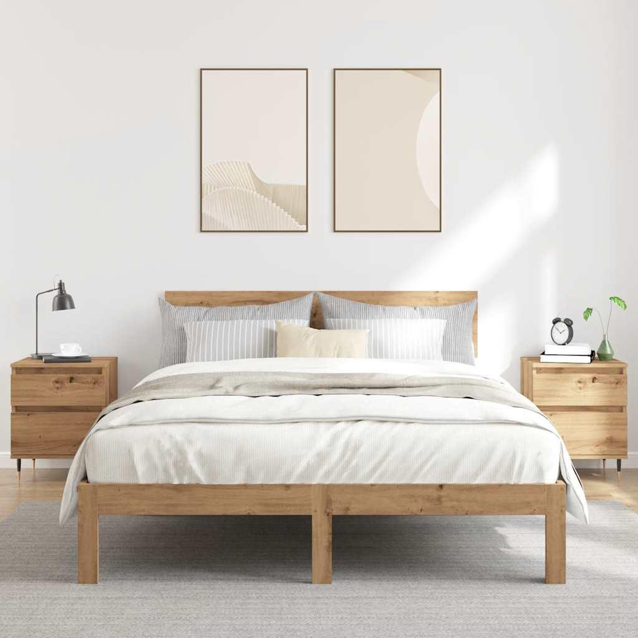 Voir la diapositive 3 : VIDAXL Tables de chevet 2 pcs chene artisanal 40x35x50 cm