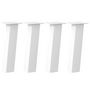Voir la diapositive 2 : VIDAXL Pieds de table basse 4 pcs blanc 42 cm acier