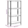 Voir la diapositive 6 : VIDAXL Etagere de rangement 4 niveaux Anthracite Acier bois ingenierie