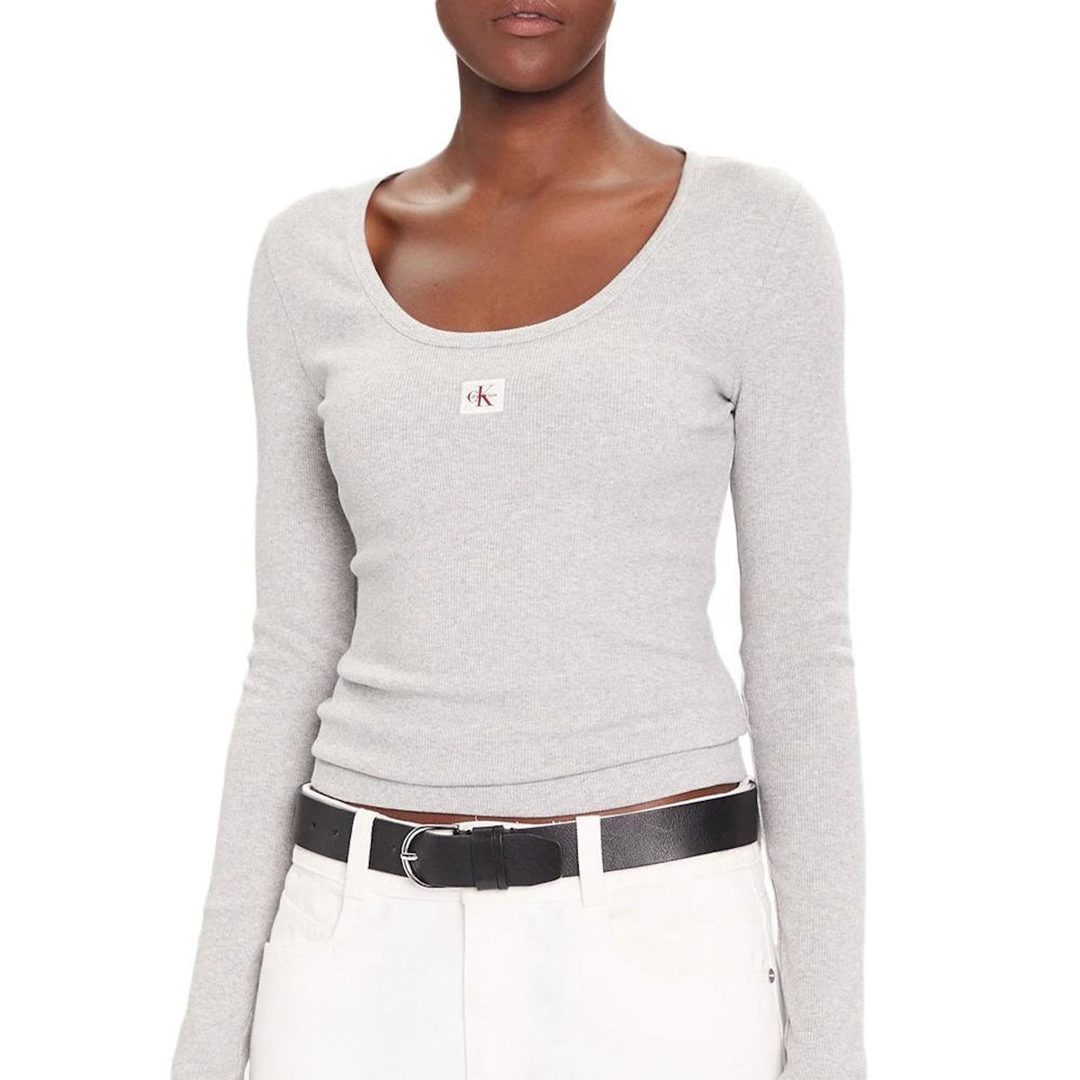 CALVIN KLEIN JEANS T Shirt Manches  ongues  Femme Calvin Klein Jeans Woven