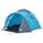 Voir la diapositive 4 : VIDAXL Tente de camping a dome 3 personnes bleu liberation rapide