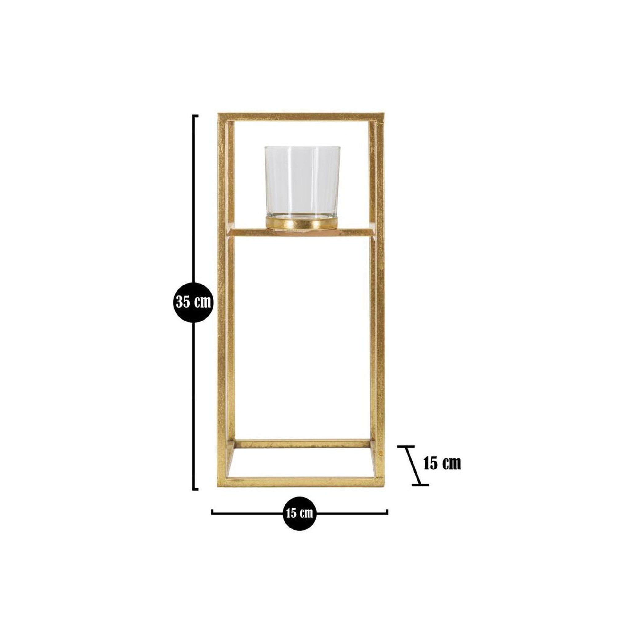 Voir la diapositive 5 : Paris Prix Bougeoir design en métal  elegant  35cm or