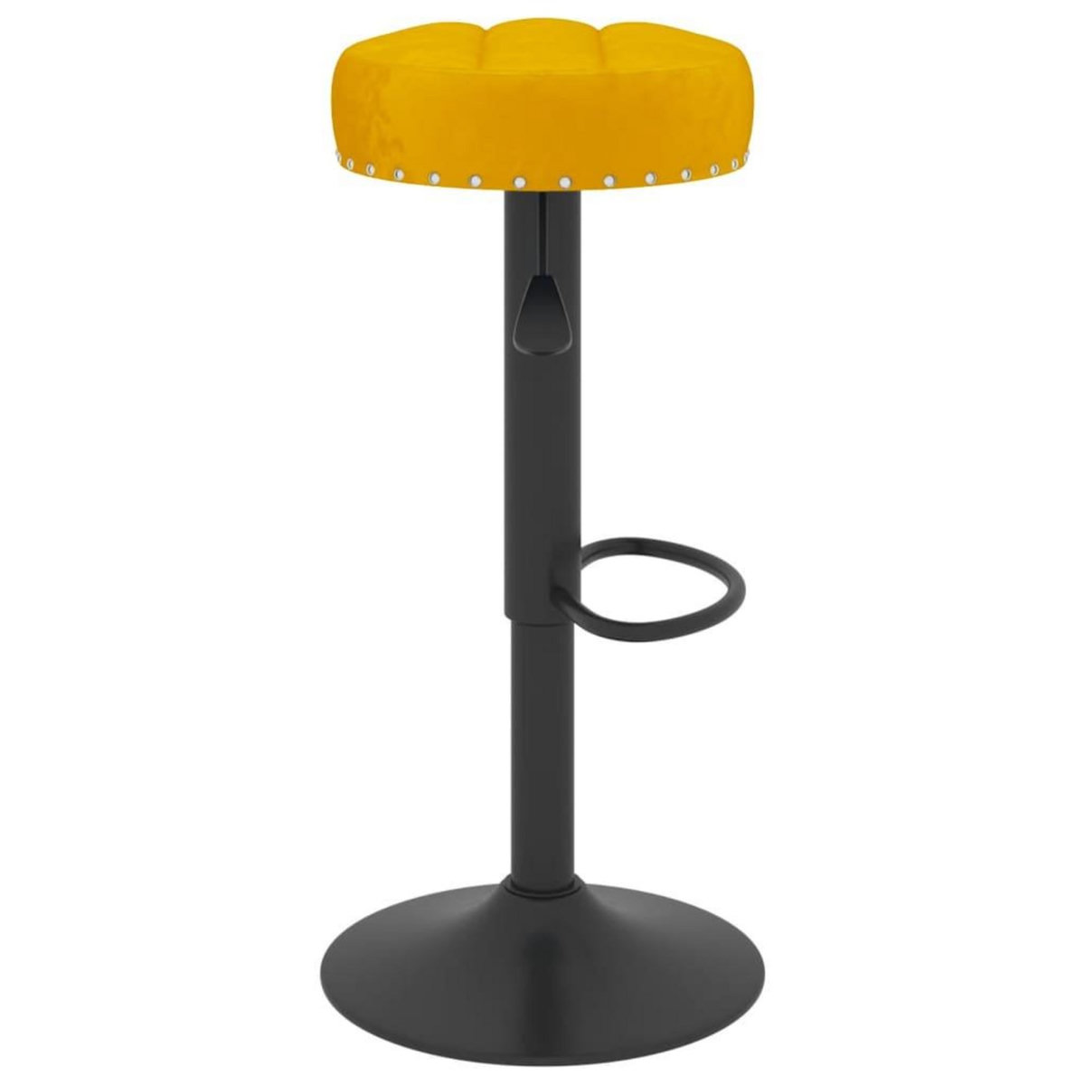 VIDAXL Tabourets de bar lot de 2 jaune moutarde velours
