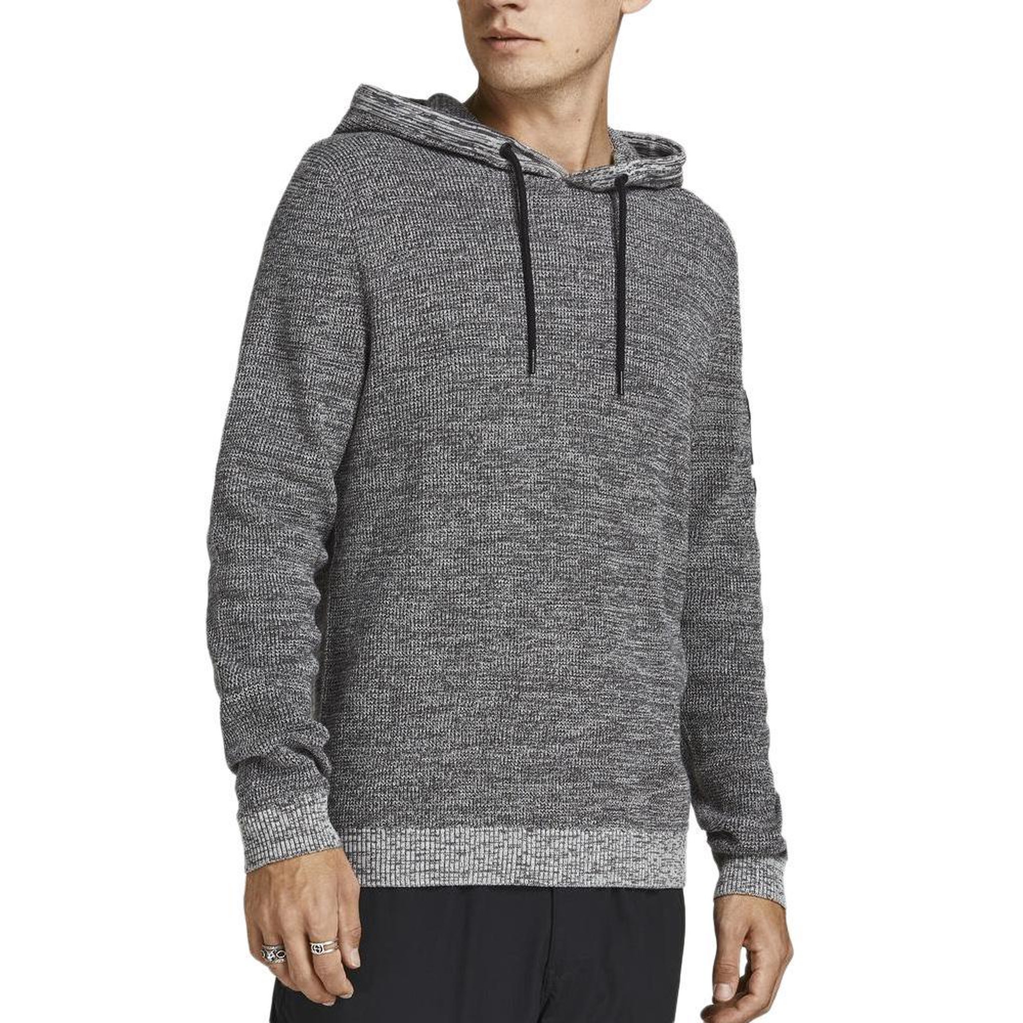 Voir la diapositive 1 : Jack & Jones Pull Capuche Gris Homme Jack & Jones badge Knit