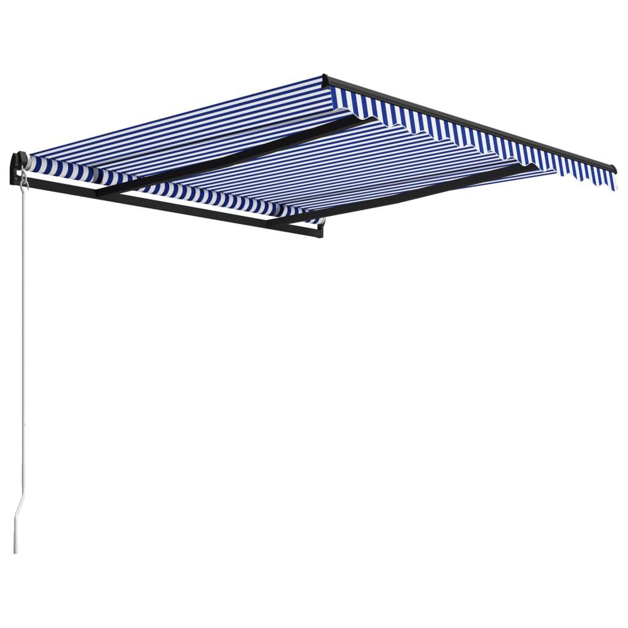 Voir la diapositive 3 : VIDAXL Auvent manuel retractable 300x250 cm Bleu et blanc