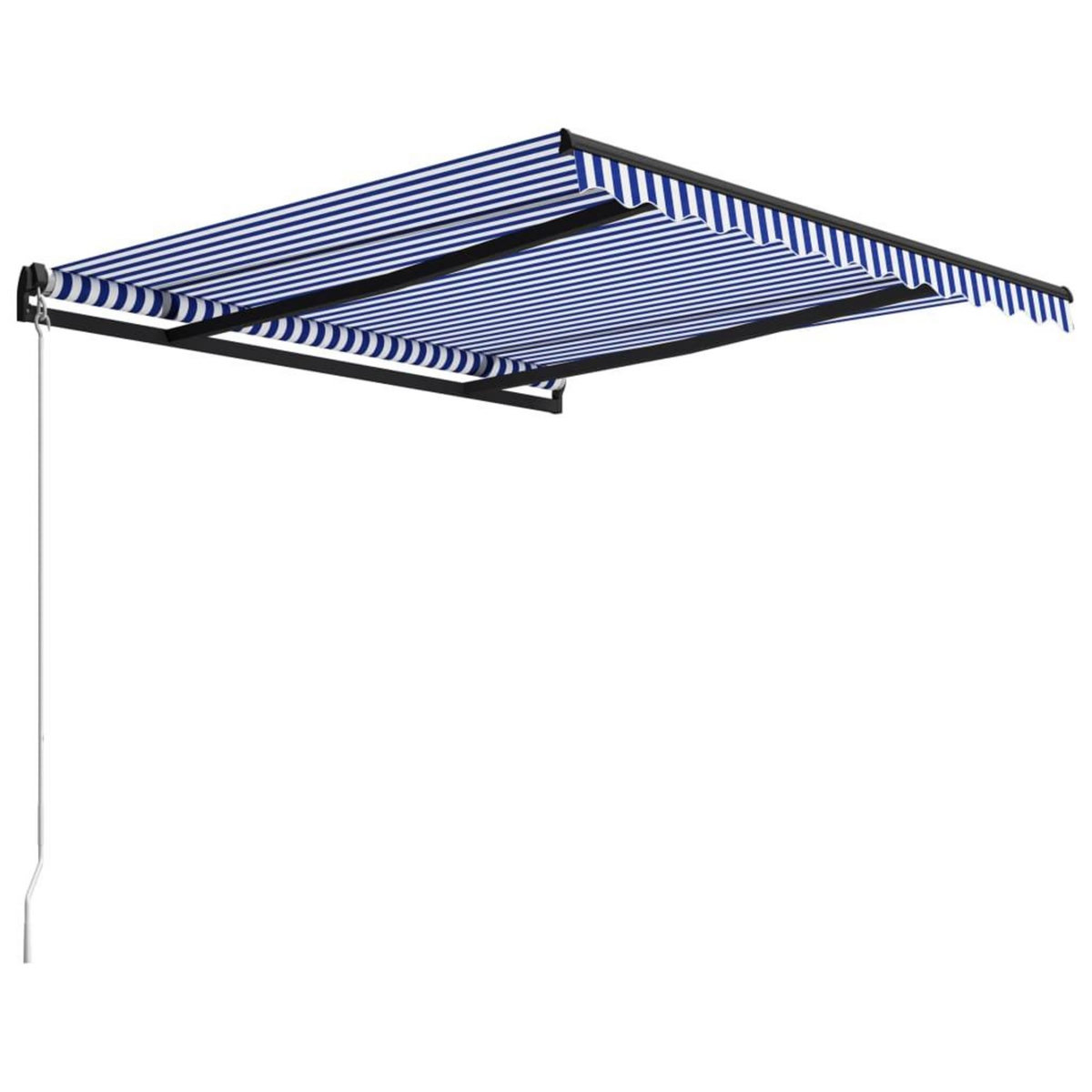 VIDAXL Auvent manuel retractable 300x250 cm Bleu et blanc