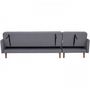 Voir la diapositive 6 : MARKET24 Canapé d'angle convertible 3 places réversible - Tissu gris foncé - Pieds en bois - L 286 x P 169 x H 80 cm - IMANIA