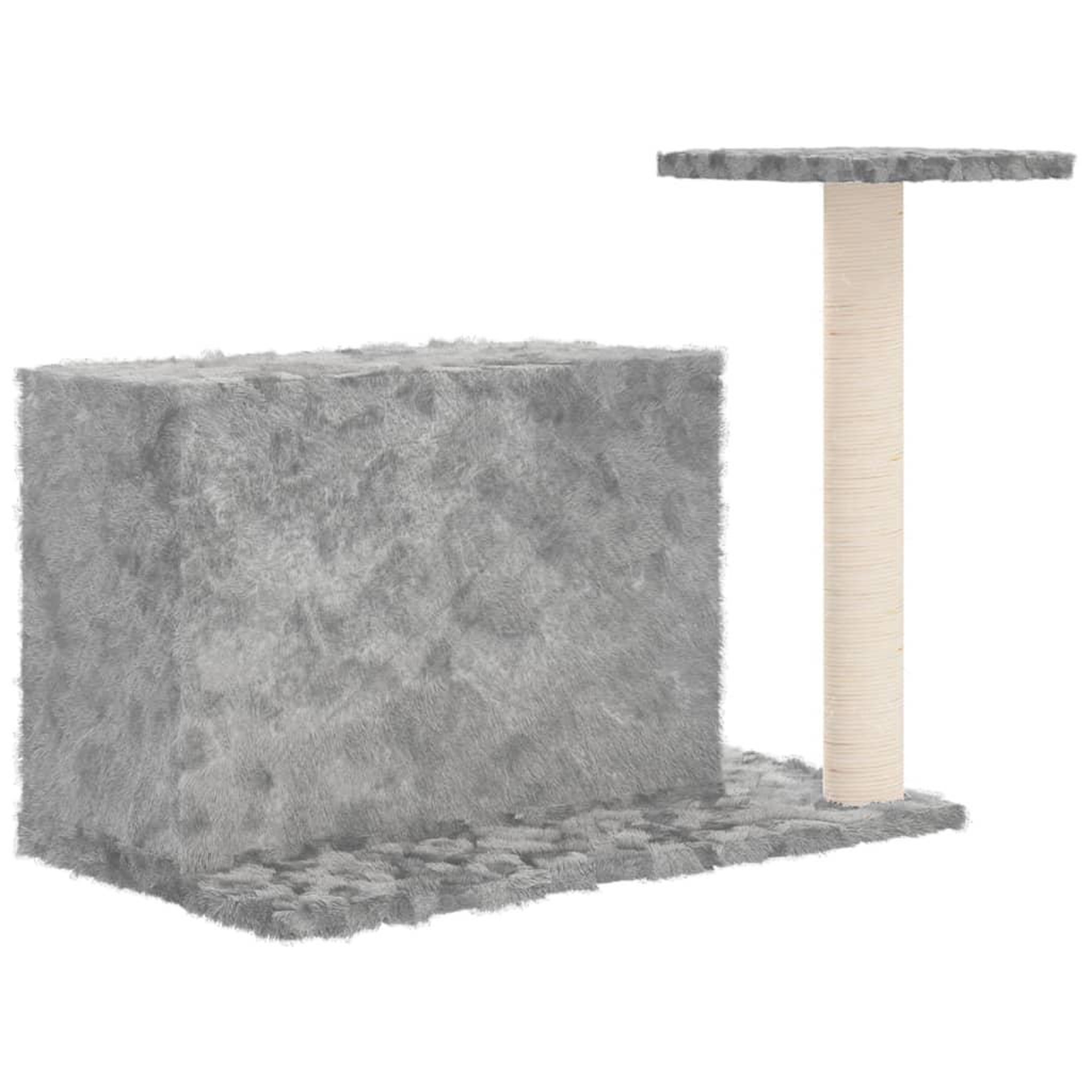 Voir la diapositive 5 : VIDAXL Arbre a chat avec griffoir en sisal Gris clair 51 cm