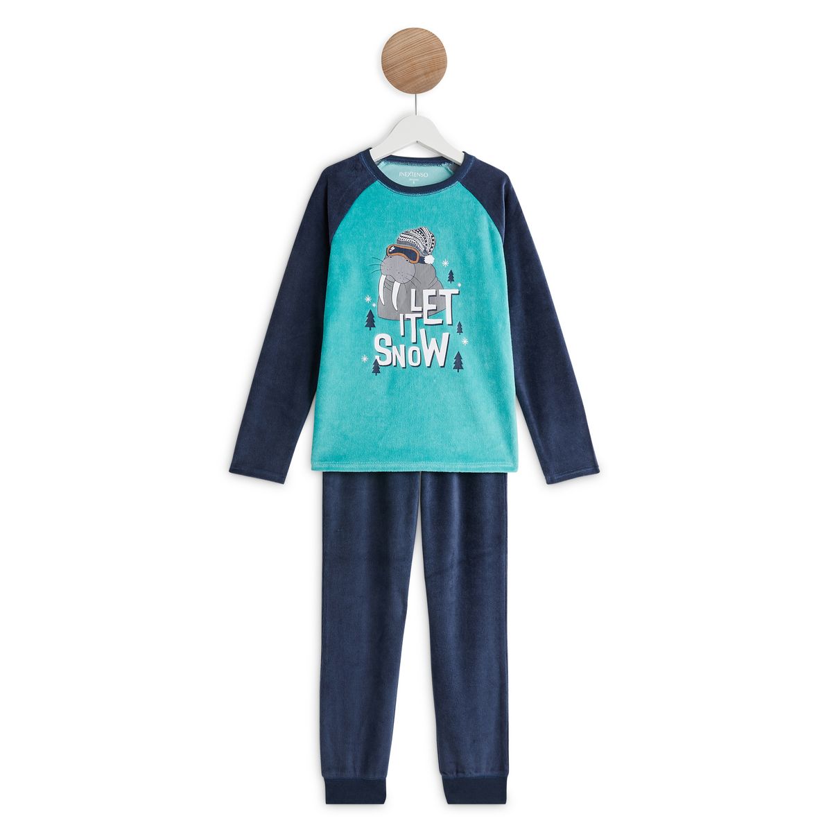 IN EXTENSO Ensemble pyjama velours let it snow garçon