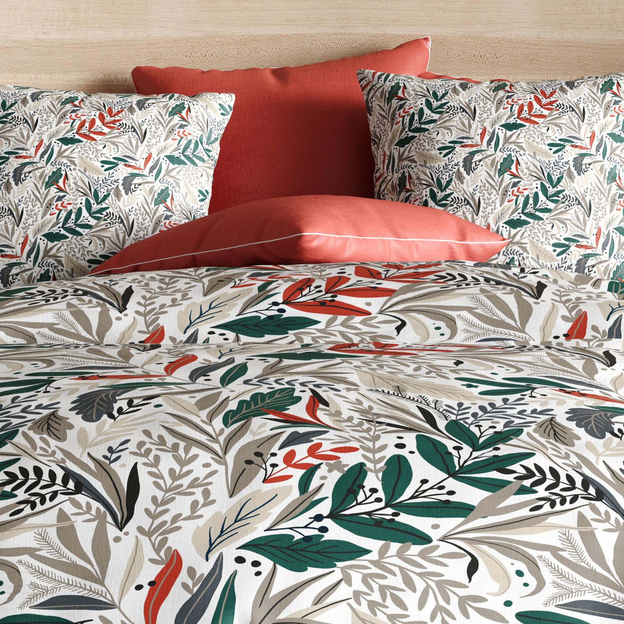 Voir la diapositive 4 : Les Ateliers du Linge Parure de couette 100%polyester 60gsm-luziola