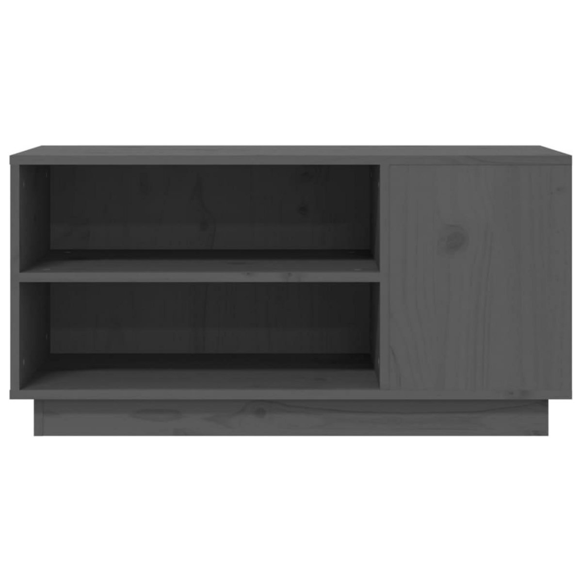 VIDAXL Meuble TV Gris 80x35x40,5 cm Bois de pin massif