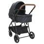 Voir la diapositive 4 : VIDAXL Poussette pour bebe 2-en-1 Anthracite et noir Acier