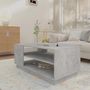 Voir la diapositive 3 : VIDAXL Table basse gris béton 102x55x43 cm bois d ingénierie