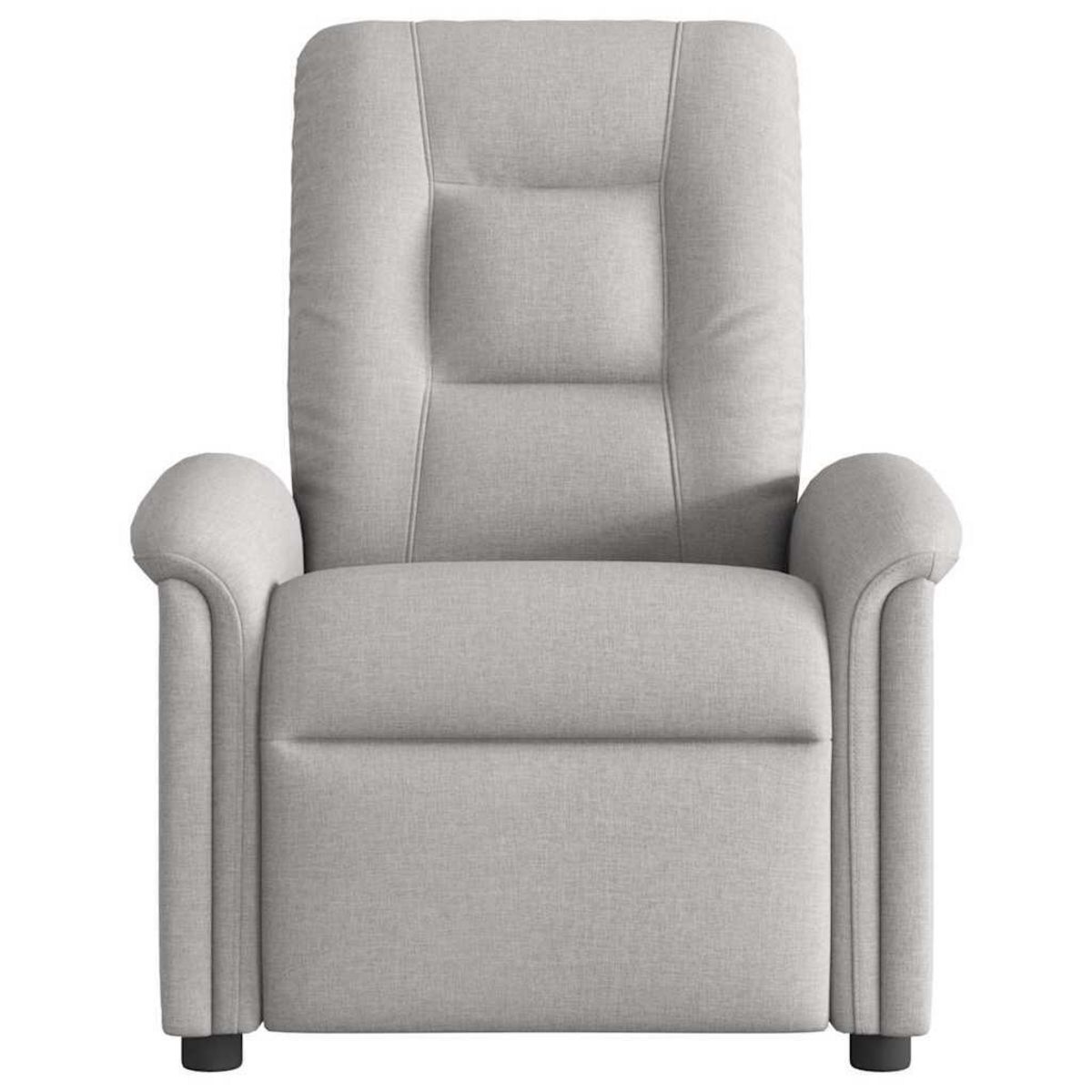 VIDAXL Fauteuil de massage inclinable gris nuage tissu