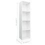 Voir la diapositive 6 : VIDAXL Bibliotheque/Meuble TV Blanc 36x30x143 cm Bois d'ingenierie