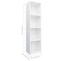Voir la diapositive 6 : VIDAXL Bibliotheque/Meuble TV Blanc 36x30x143 cm Bois d'ingenierie