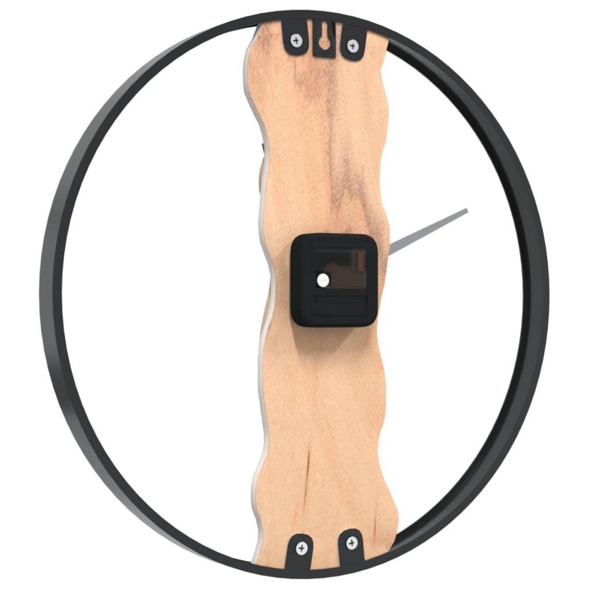 VIDAXL Horloge murale marron Ø35 cm fer et bois de chene