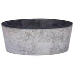 VIDAXL Lavabo Noir Ø40x15 cm Marbre