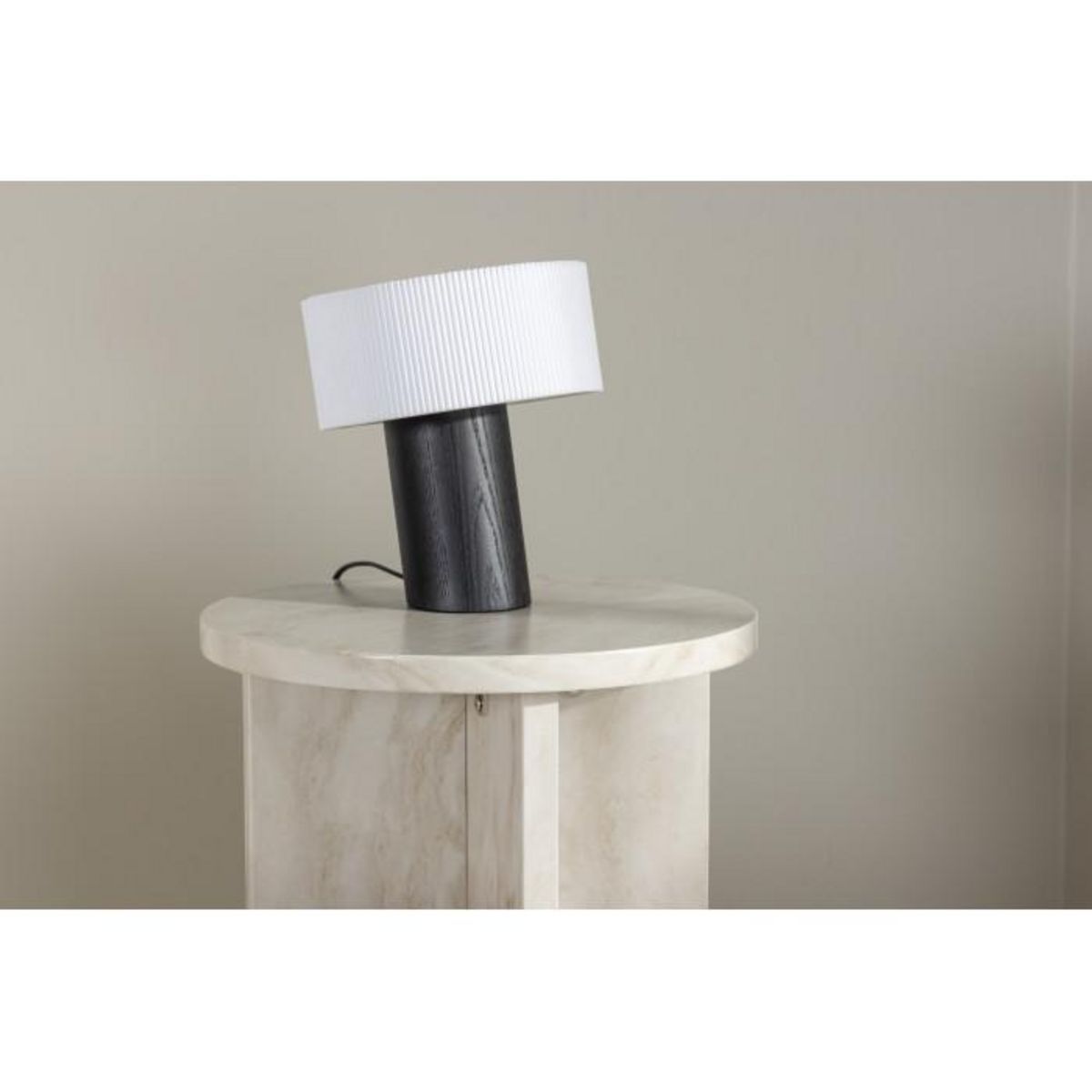 Paris Prix Table d'Appoint Effet Marbre  Alesund  75cm Beige