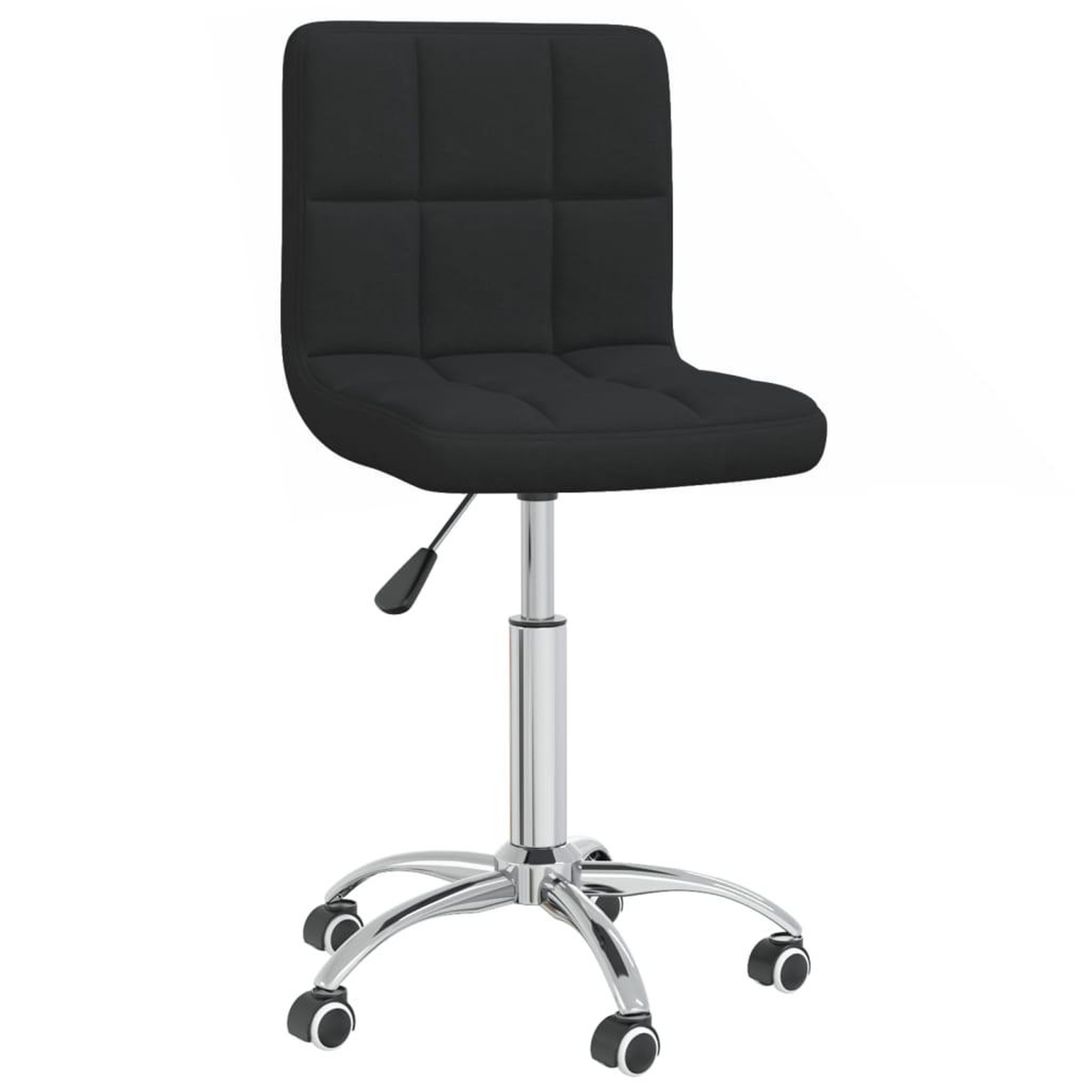VIDAXL Chaise pivotante de bureau noir tissu