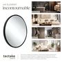Voir la diapositive 5 : tectake Miroir mural rond Ø 50 cm noir