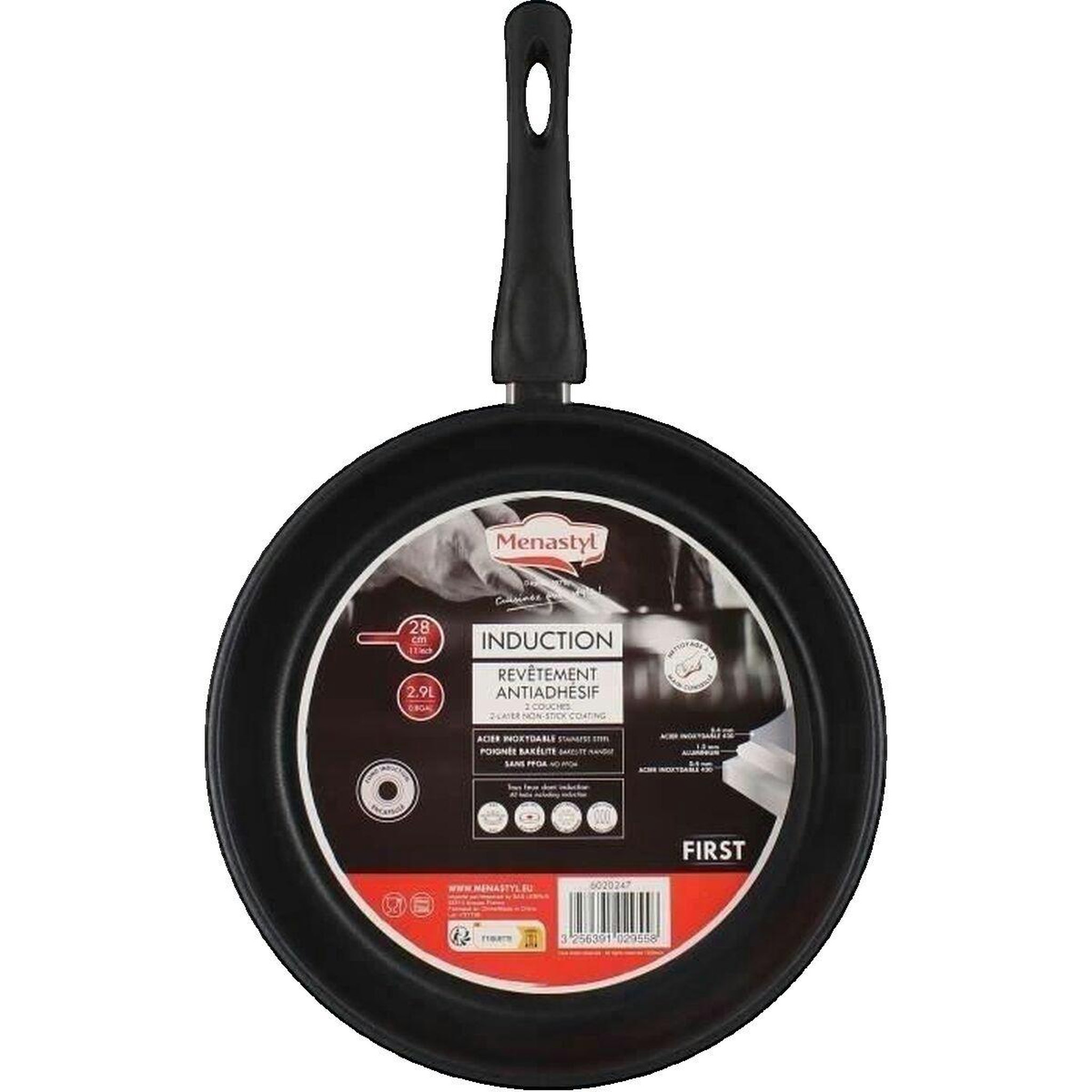 MENASTYL CUISSON Poêle menastyl Collection Inox Pro inox 28 cm antiadhésive