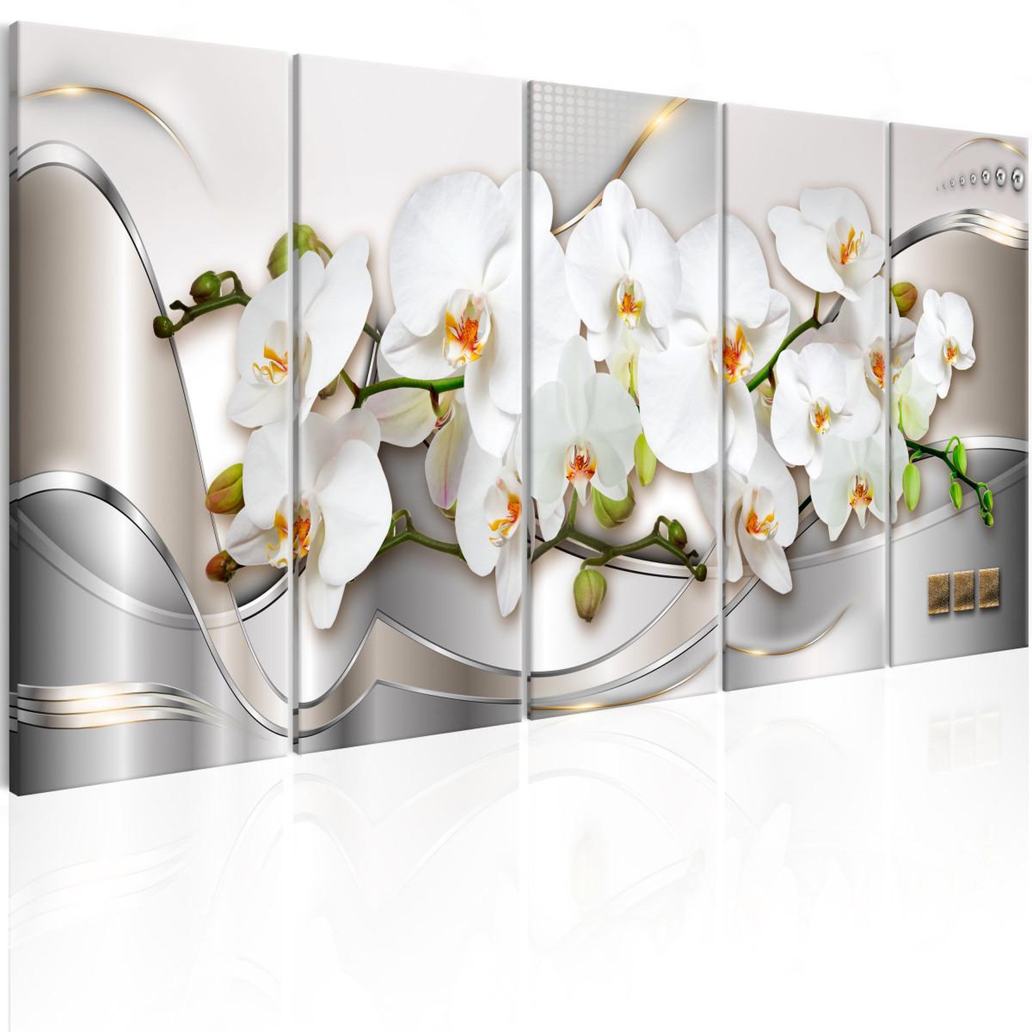 Voir la diapositive 1 : Paris Prix Tableau imprimé  blooming orchids