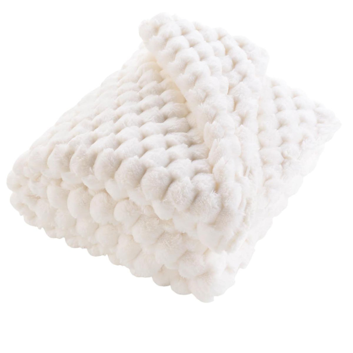 Paris Prix Plaid XL Imitation Fourrure Sherpa  Frosty  220x240cm Naturel