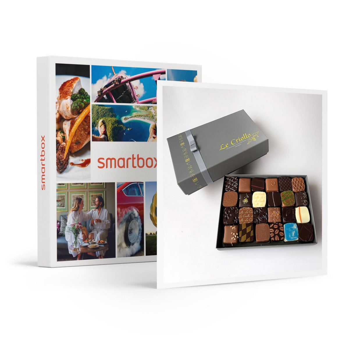 Smartbox Gourmandise à domicile : ballotin de 48 chocolats artisanaux - Coffret Cadeau Gastronomie