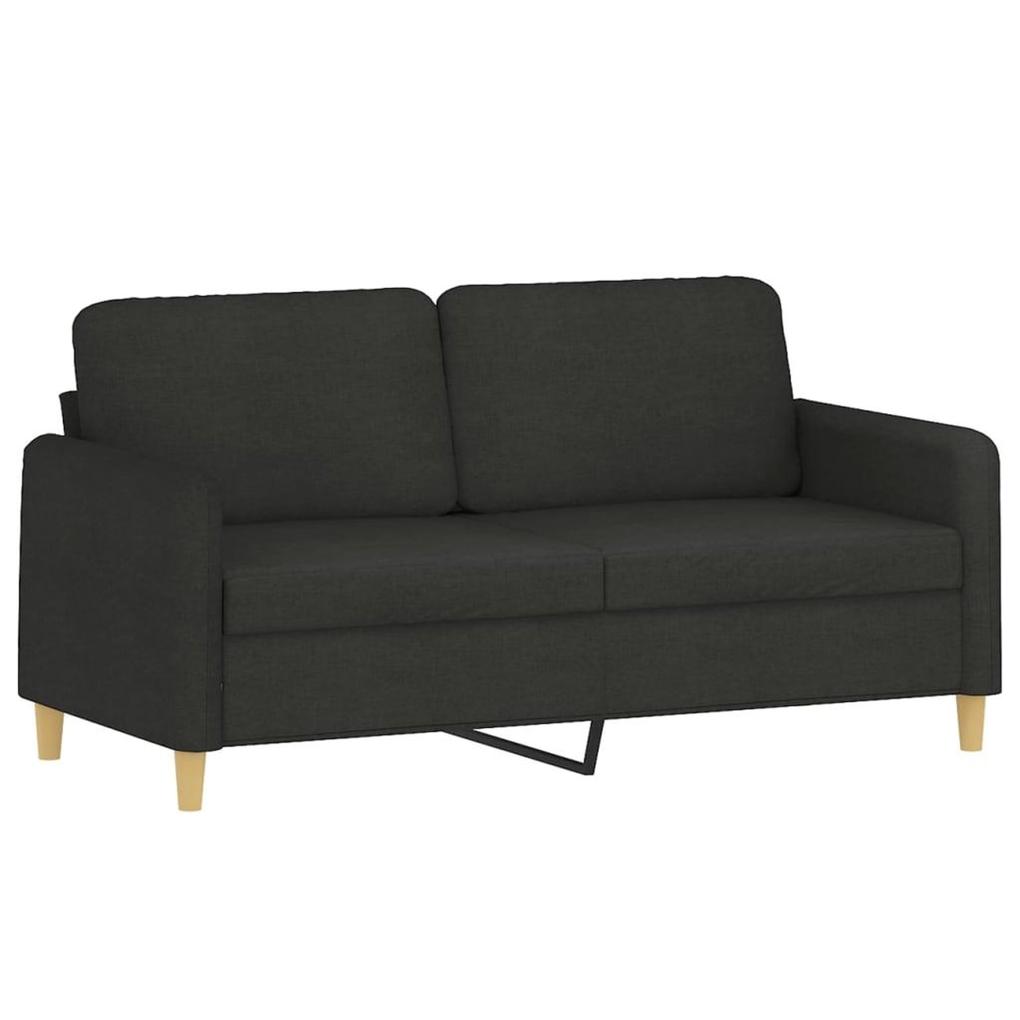 Voir la diapositive 3 : VIDAXL Ensemble de canapes 3 pcs avec coussins Noir Tissu